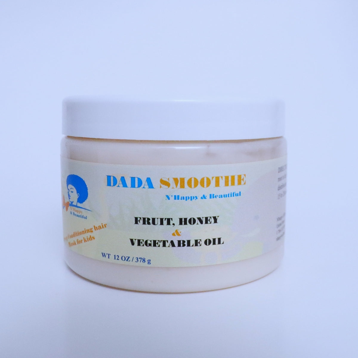 Dada Smoothie / Kids conditioning Hair Mask / 12 oz container.