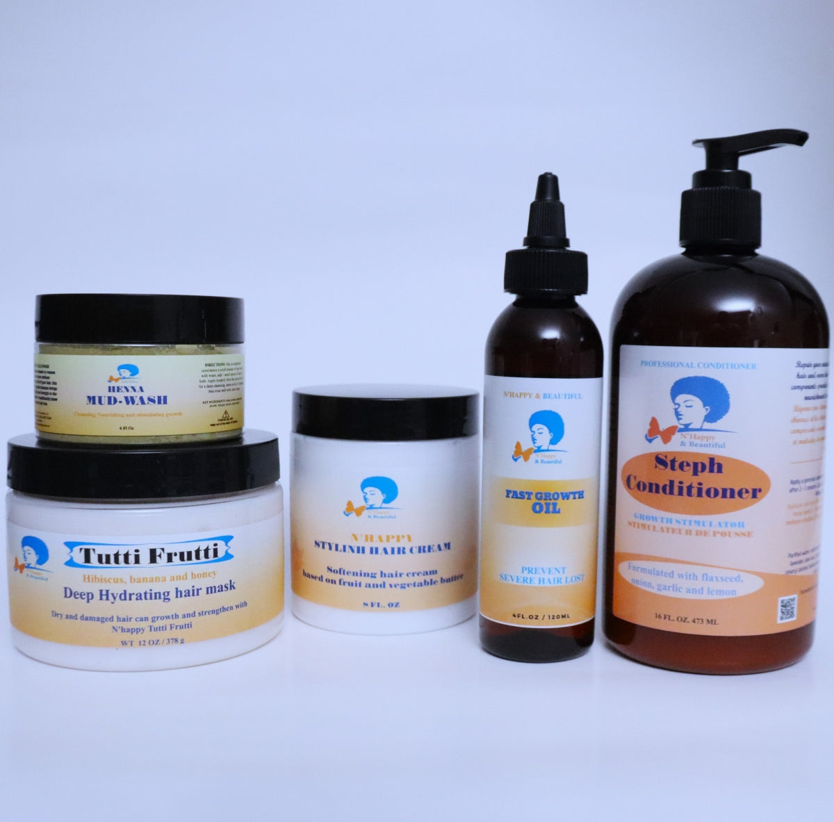 Fast & Growth Set / Hair loss Prevention/ 10 Sets / 5 Pieces natural & organic products / Wholesale / Private label