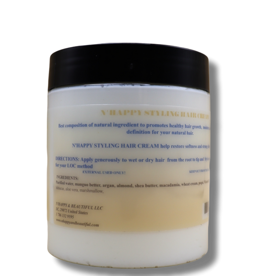 Styling Hair cream / Wholesale / Private Label 8 oz container